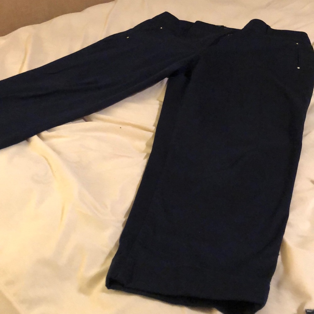 Navy crop pants!
